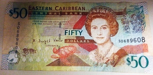 Eastern Caribbean Dollar $50 Front of note